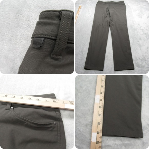 Lululemon Commision Pants Mens 32x31 Gray Pockets Zip Fly Flex Casual Chino Golf - Picture 1 of 12